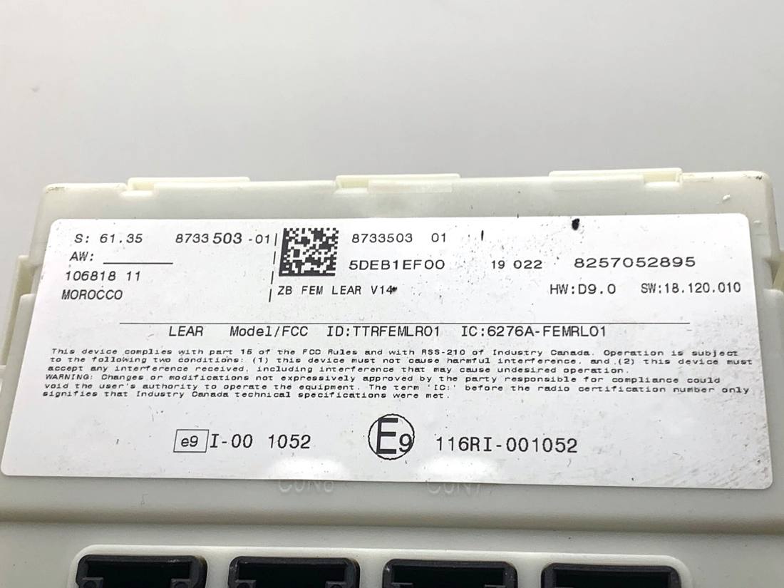 Блок керування модуль BMW 3 F30 8733503 — фото деталі 5