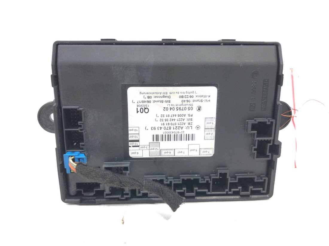 Блок керування модуль Mercedes S W221 A2218704393 — фото деталі 2