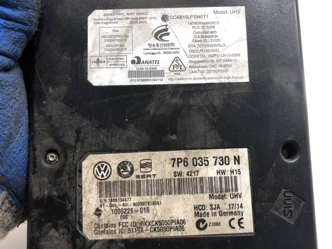 Блок керування модуль Skoda Superb 2 7P6035730N — фото деталі 5