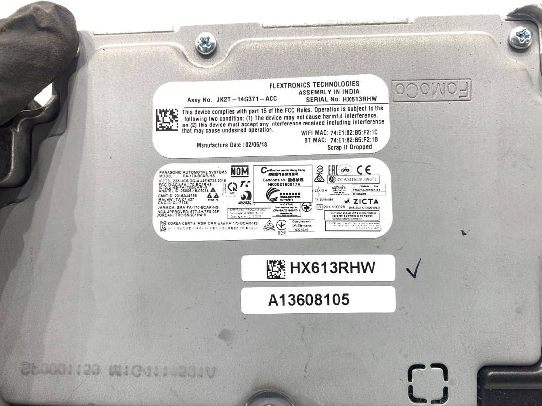 Блок управления модуль Ford KA JK2T-14G371-ACC — фото детали 4