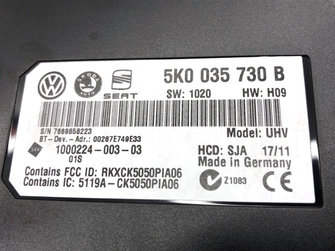 Блок керування модуль Volkswagen Passat B7 5K0035730B — фото деталі 4
