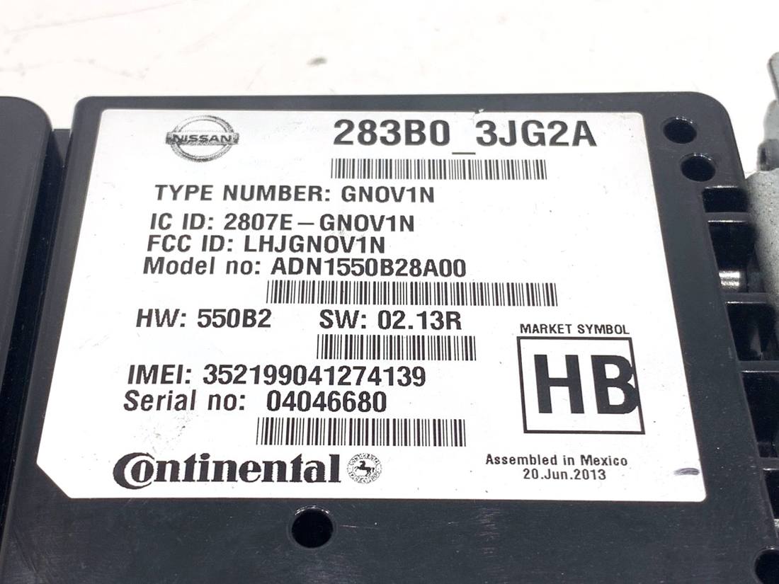 Блок керування модуль Infiniti Q50 283B03JG2A — фото деталі 5