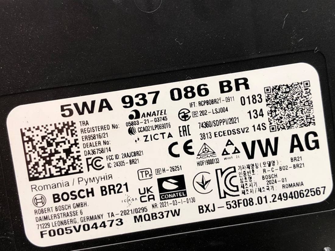 Блок керування модуль Skoda Octavia 4 5WA937086BR — фото деталі 4