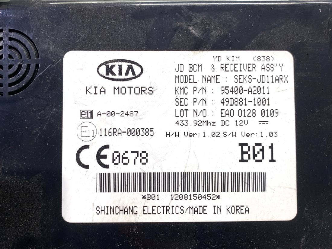 Блок керування модуль Kia Ceed 95400-A2011 — фото деталі 4