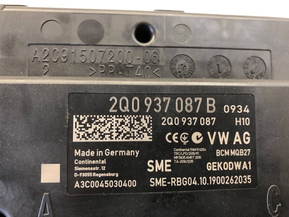 Блок керування модуль Skoda Fabia 3 2Q0937087B — фото деталі 3