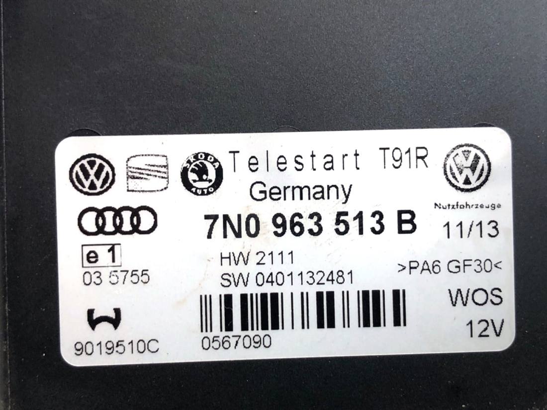 Блок керування модуль Volkswagen Sharan 7N0963513B — фото деталі 4
