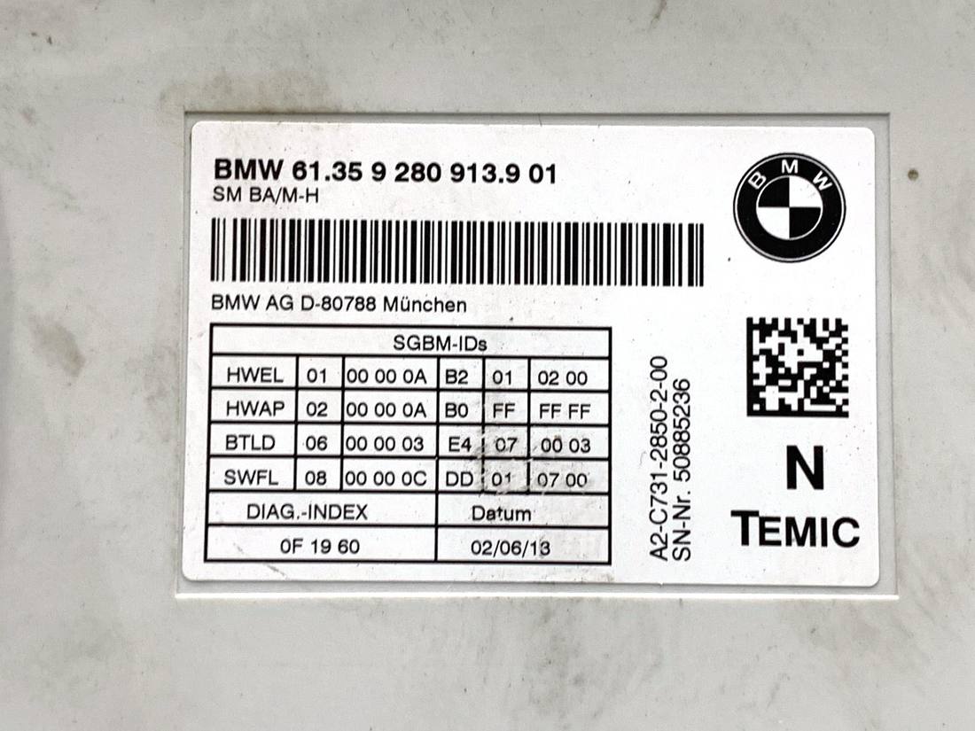 Блок керування модуль BMW X3 F25 9280913 — фото деталі 4