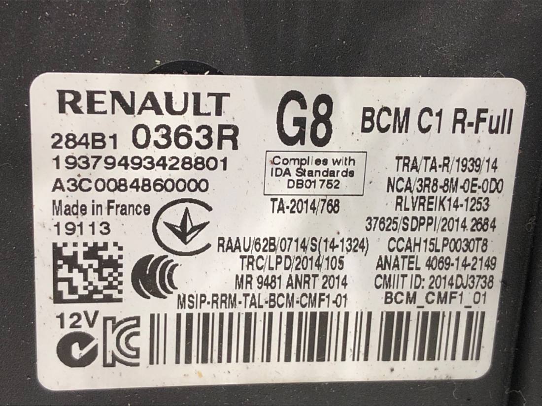 Блок керування модуль Renault Megane 4 284B10363R — фото деталі 4