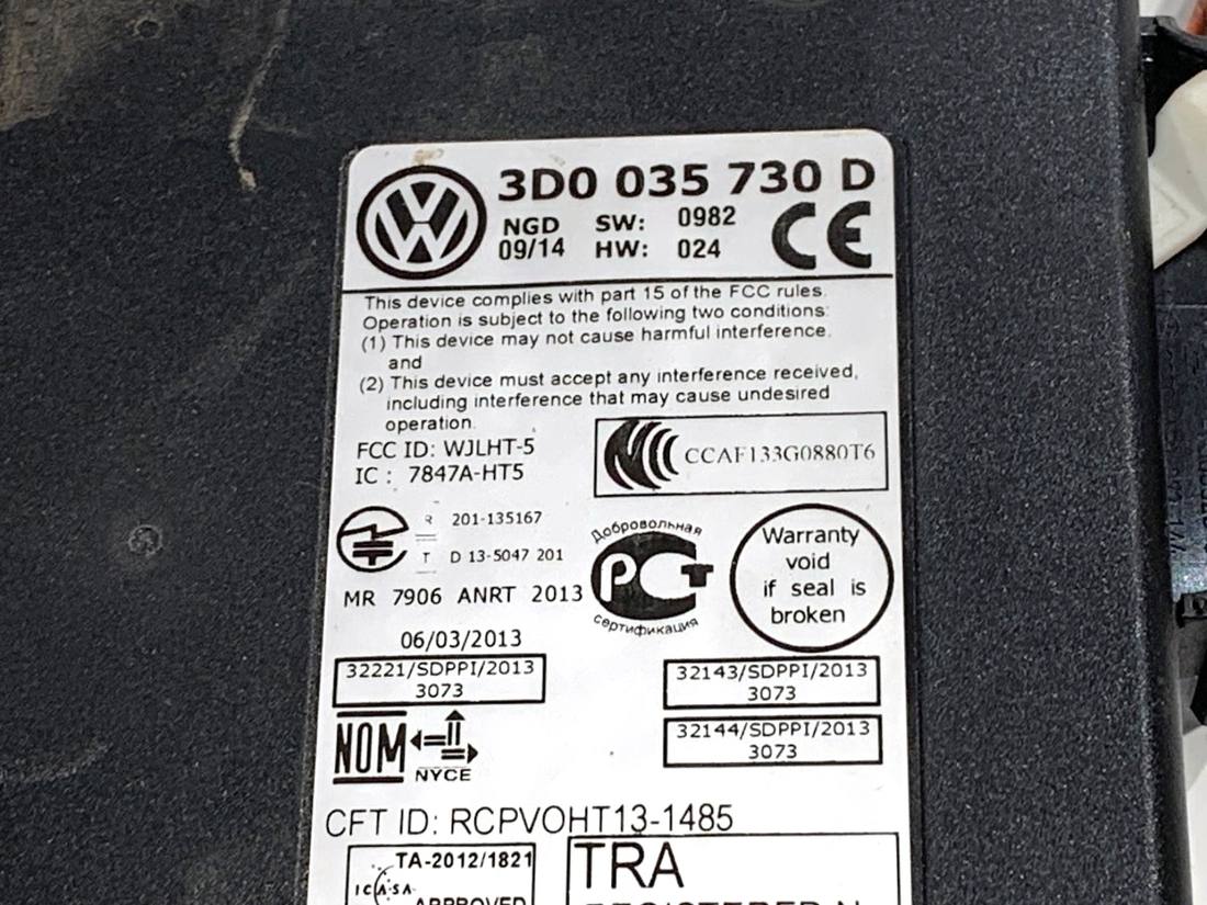 Блок керування модуль Volkswagen Phaeton 3D0035730D — фото деталі 4