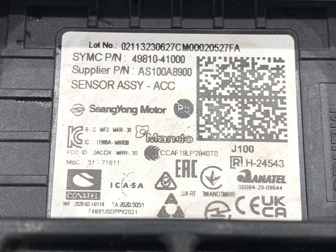 Блок керування модуль Ssangyong Torres 49810-41000 — фото деталі 4