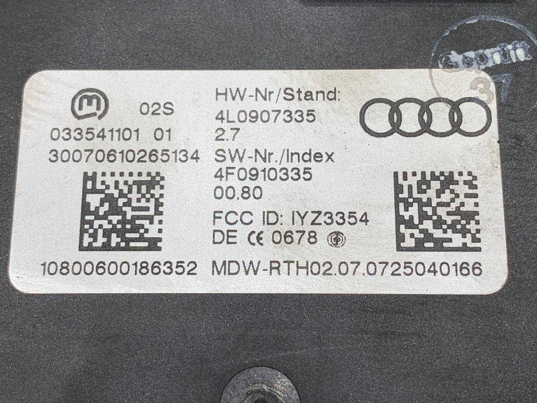 Блок управления модуль Audi Q7 4F0910335 — фото детали 4