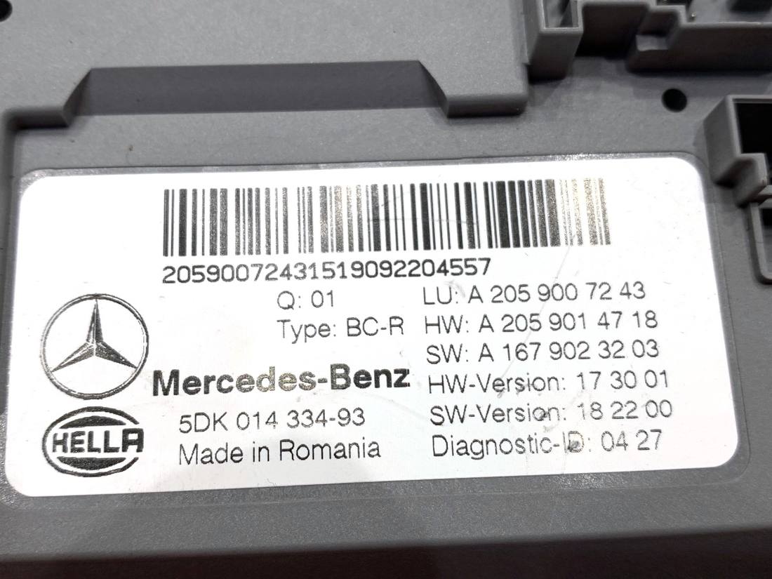 Блок керування модуль Mercedes GLC X253 A2059007243 — фото деталі 3