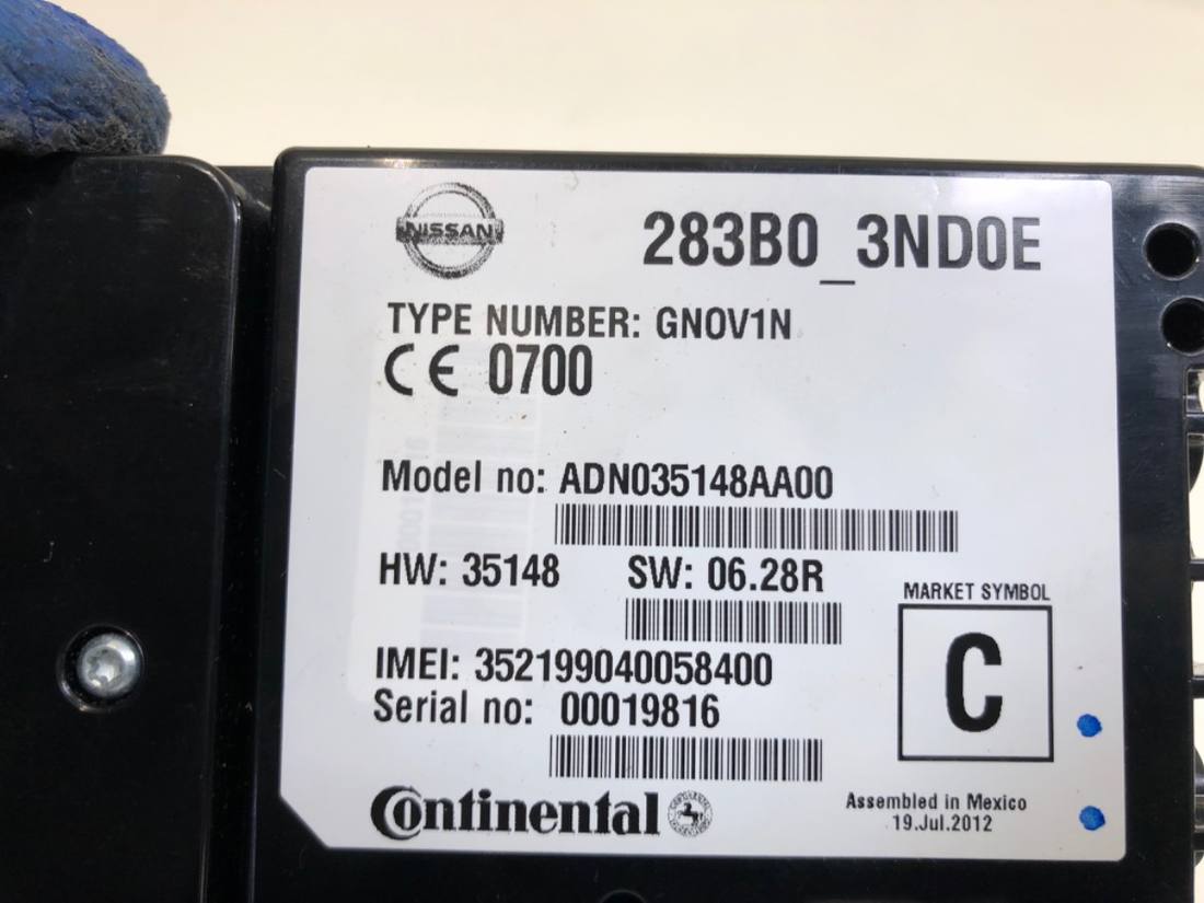 Блок керування модуль Nissan Leaf 283B0-3ND0E — фото деталі 4