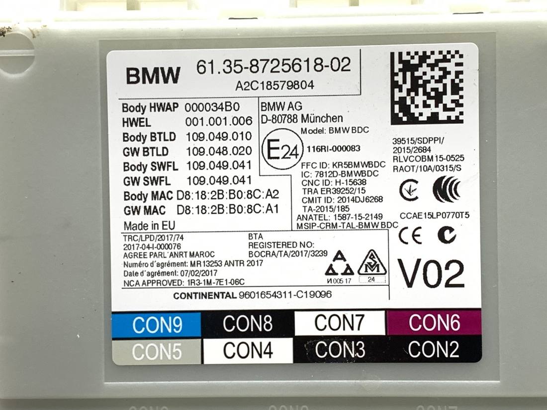 Блок керування модуль BMW 5 G30 8725618 — фото деталі 5