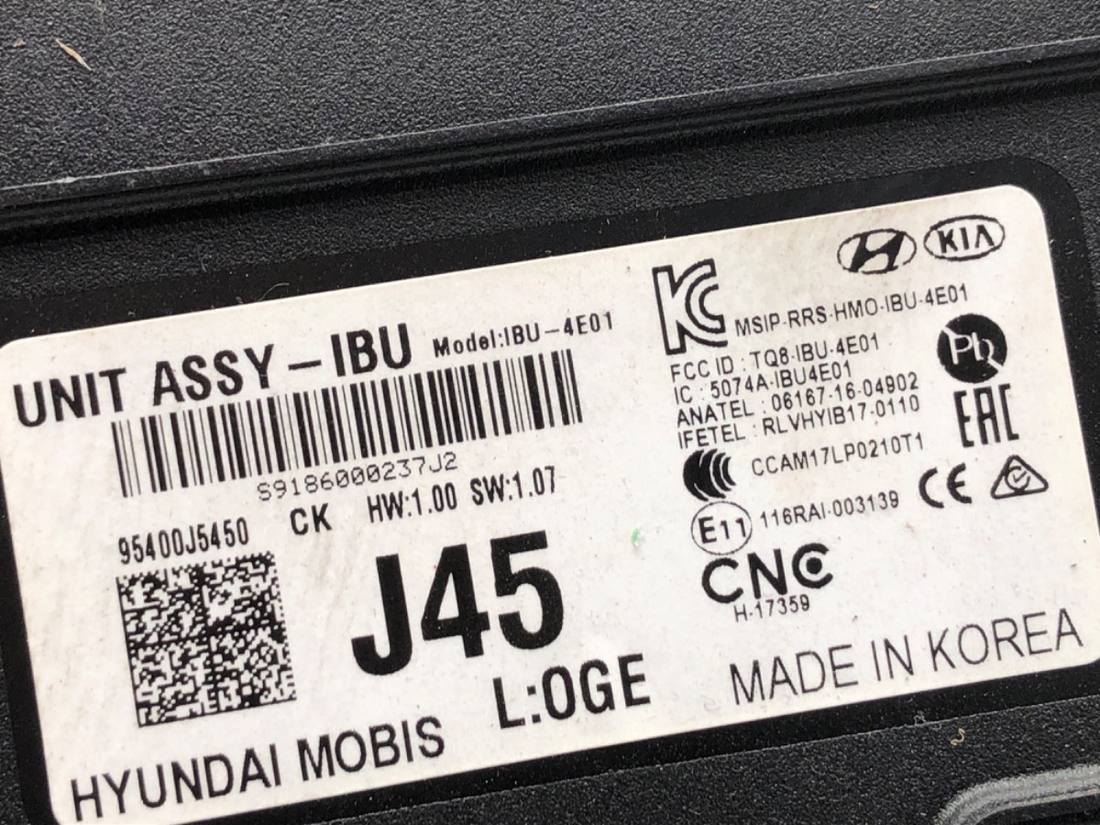 Блок керування модуль Kia Stinger 95400-J5450 — фото деталі 3