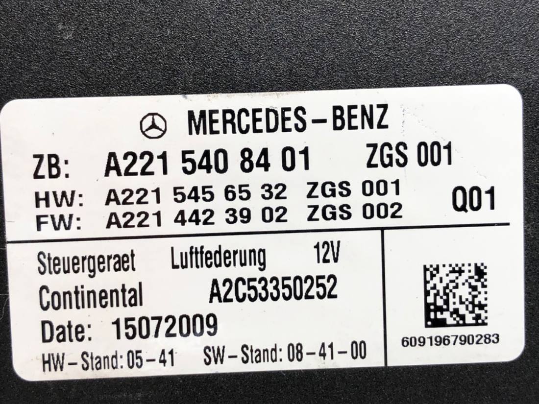 Блок керування модуль Mercedes S W221 A2215408401 — фото деталі 5