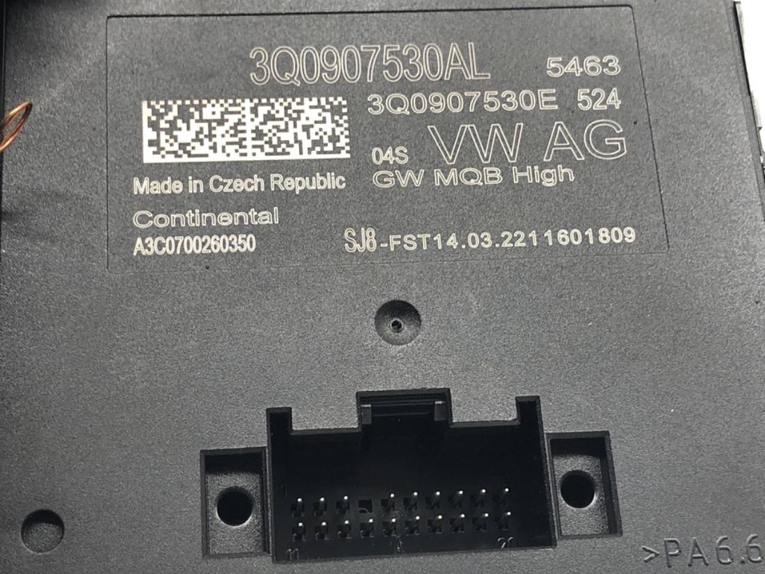 Блок керування модуль Volkswagen Passat B8 3Q0907530AL — фото деталі 3
