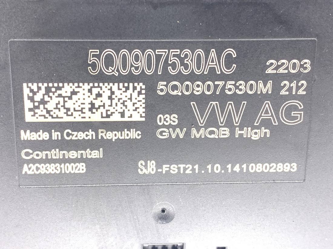 Блок керування модуль Volkswagen Golf 7 5Q0907530AC — фото деталі 4