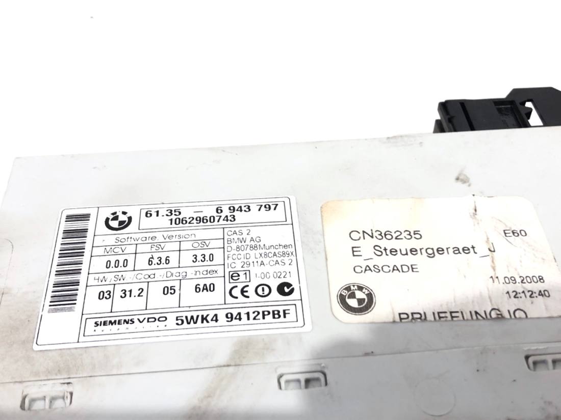 Блок керування модуль BMW 5 E60 6943797 — фото деталі 4