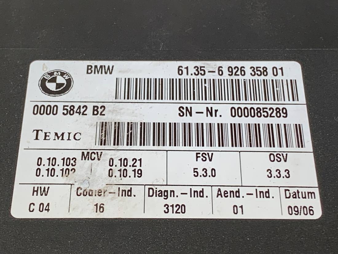 Блок керування модуль BMW 1 E87 6926358 — фото деталі 4