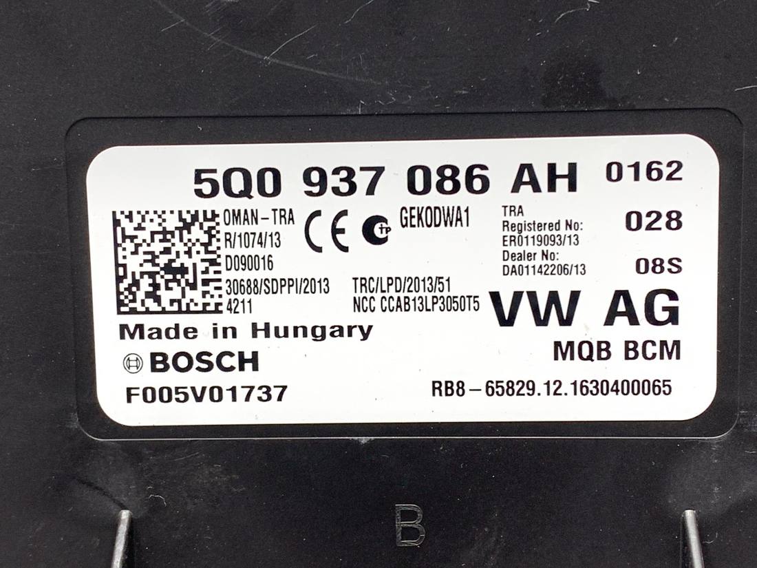 Блок керування модуль Skoda Octavia 3 5Q0937086AH — фото деталі 4