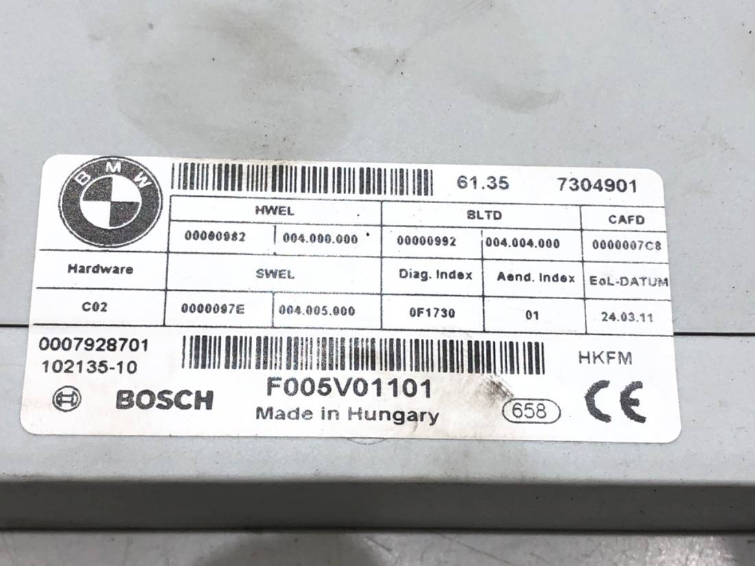 Блок керування модуль BMW 5 F10 7304901 — фото деталі 5