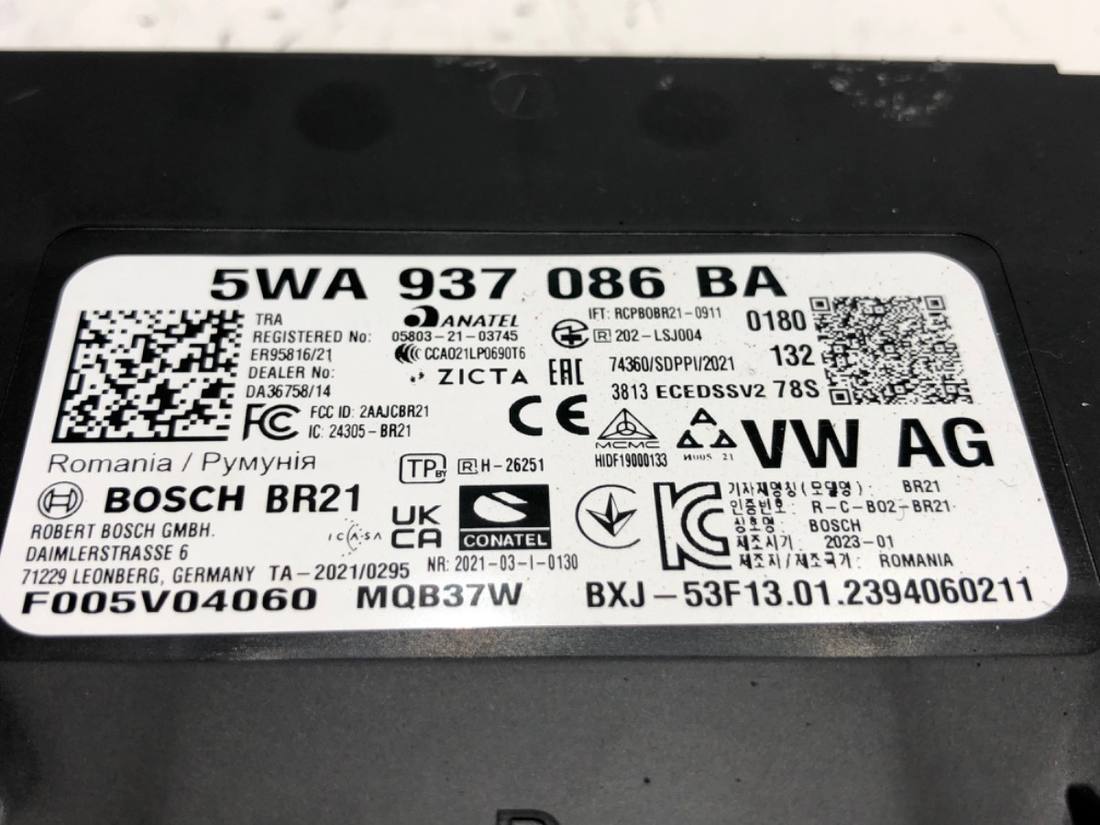 Блок керування модуль Skoda Octavia 4 5WA937086BA — фото деталі 5