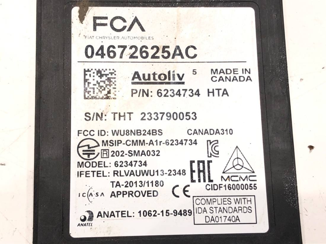 Блок керування модуль Chrysler Pacifica 04672625AC — фото деталі 4