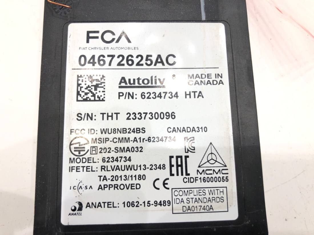 Блок керування модуль Chrysler Pacifica 04672625AC — фото деталі 4