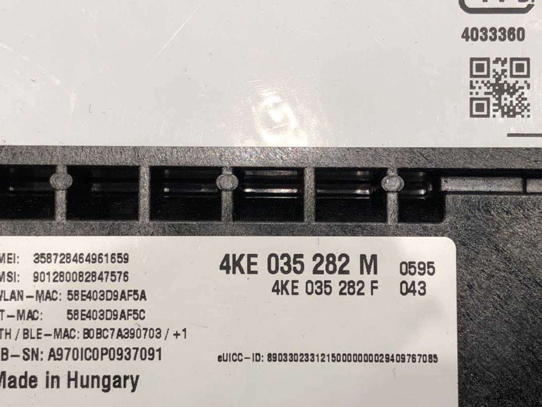 Блок керування модуль Audi A6 C8 4KE035282M — фото деталі 5