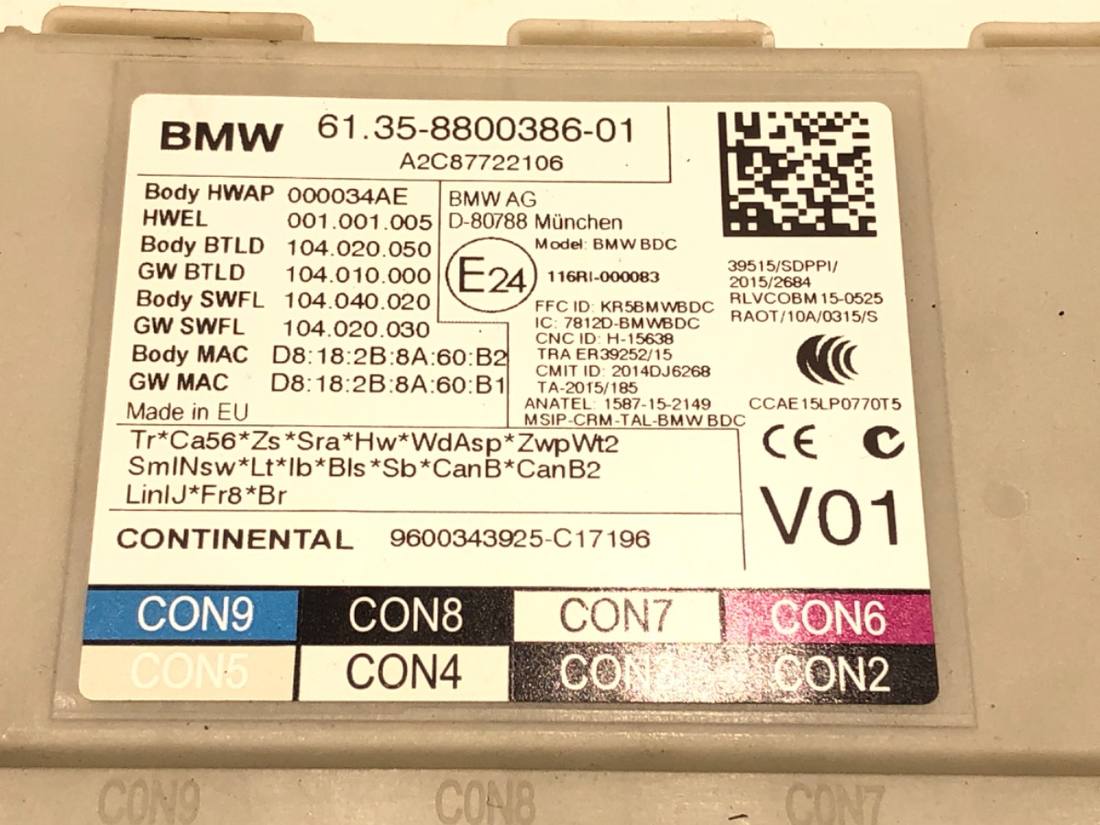 Блок управления модуль BMW 5 G30 8800386 — фото детали 3