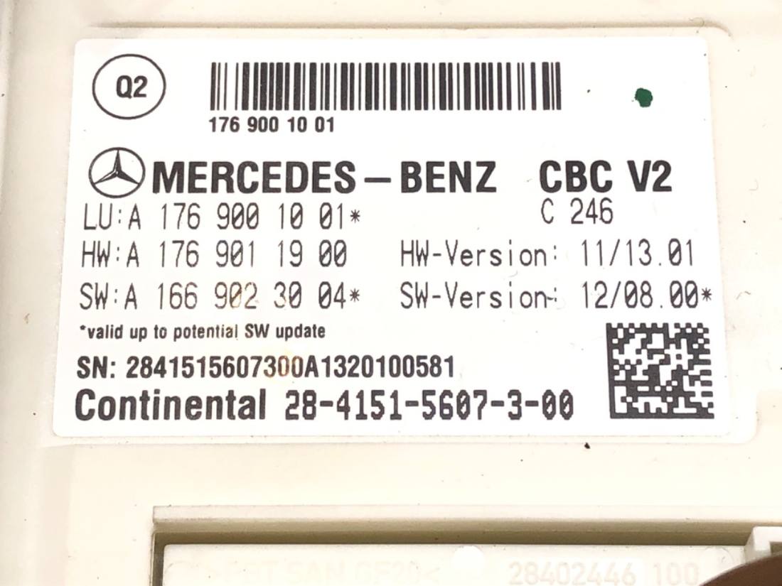 Блок управления модуль Mercedes A W176 A1769001001 — фото детали 4