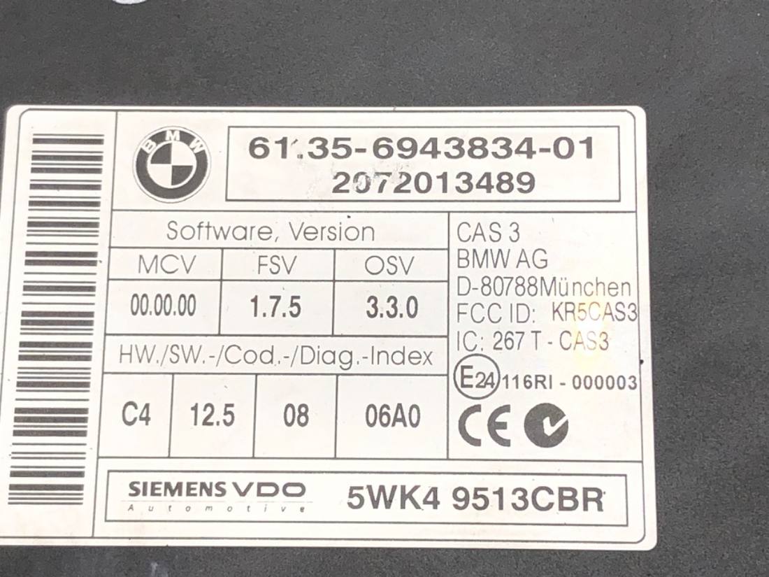 Блок керування модуль BMW 5 E60 6943834 — фото деталі 4