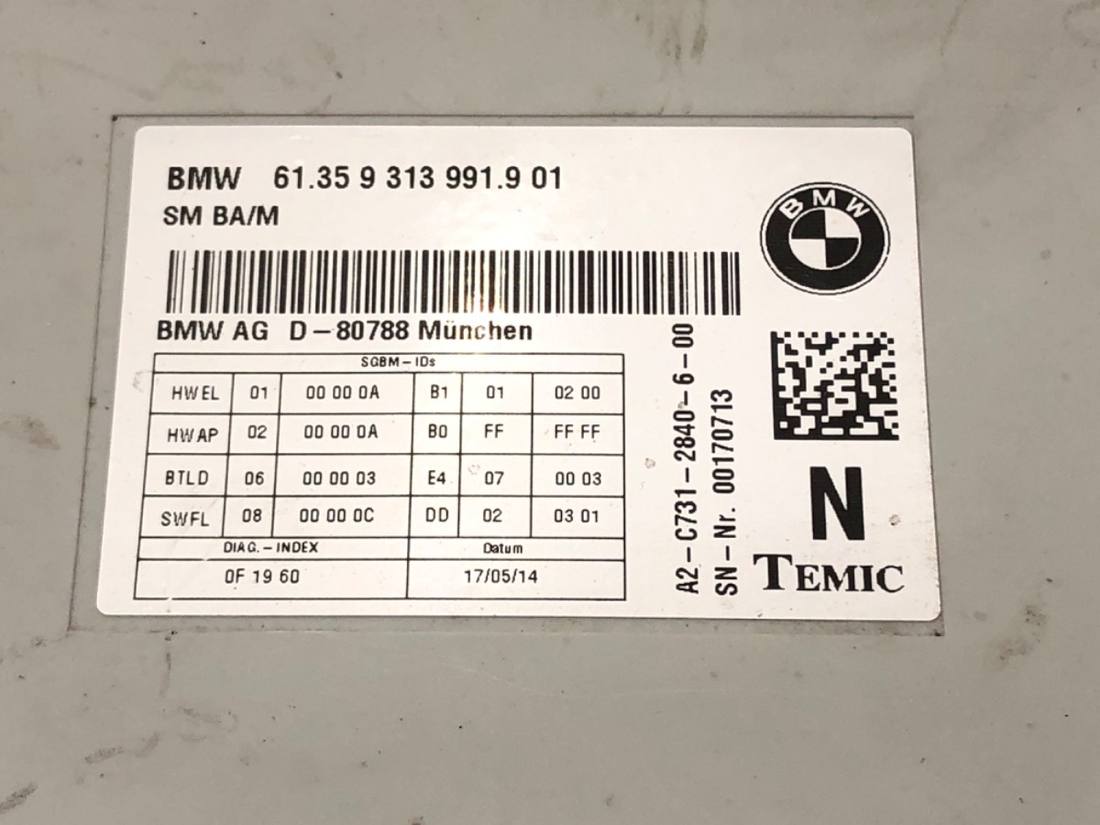 Блок керування модуль BMW 5 F10 — фото деталі 4