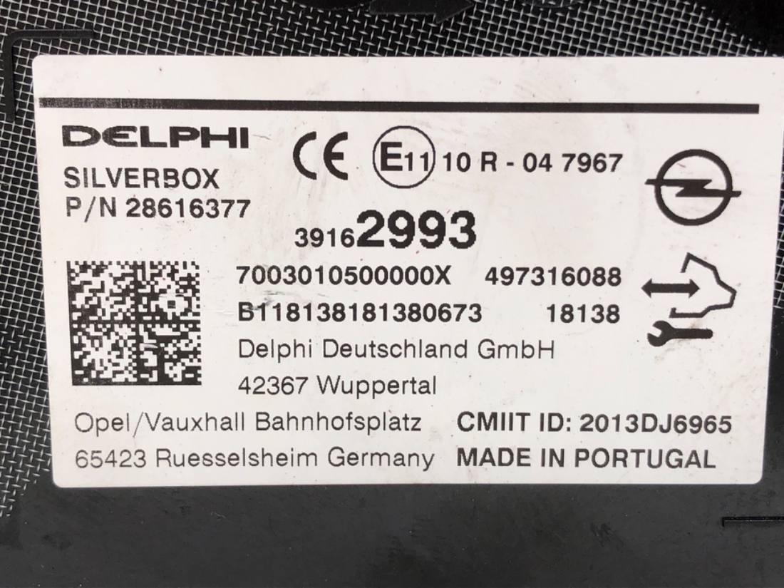 Блок керування модуль Opel Mokka 39162993 — фото деталі 3