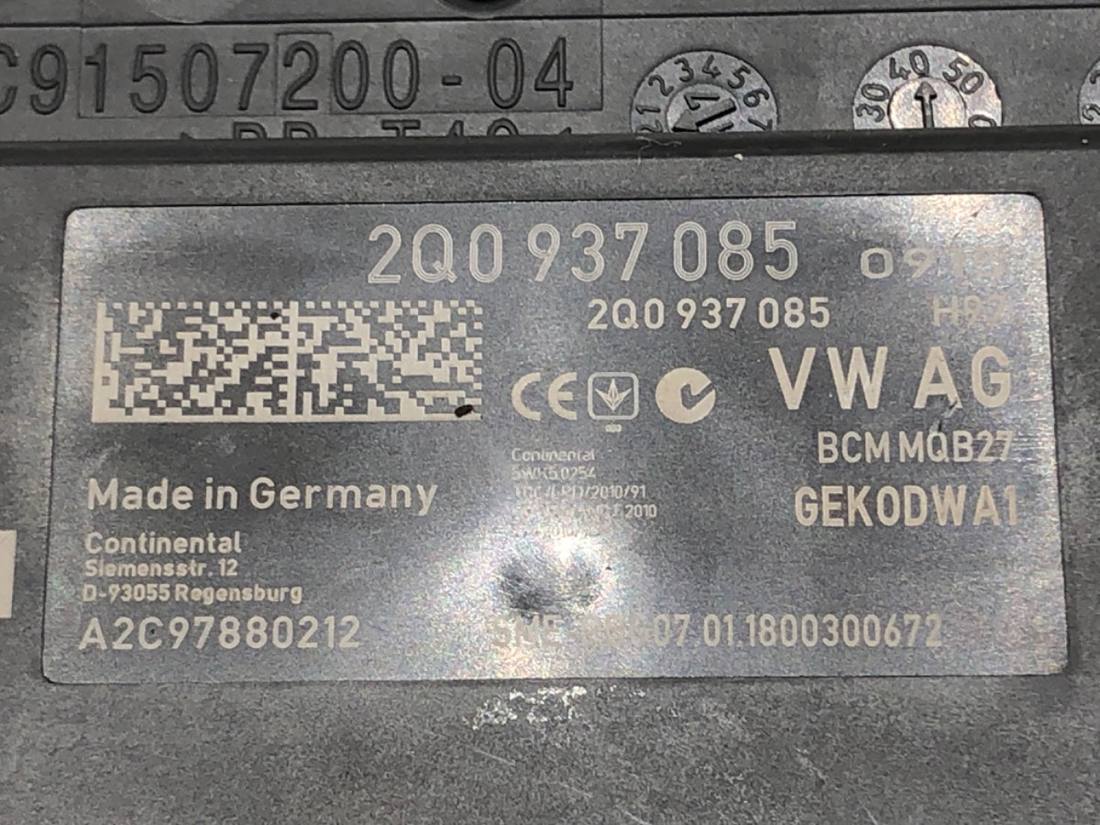 Блок управления модуль Volkswagen Polo 2Q0937085 — фото детали 4