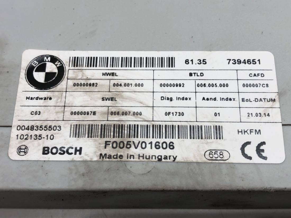 Блок керування модуль BMW 5 F10 7394651 — фото деталі 4