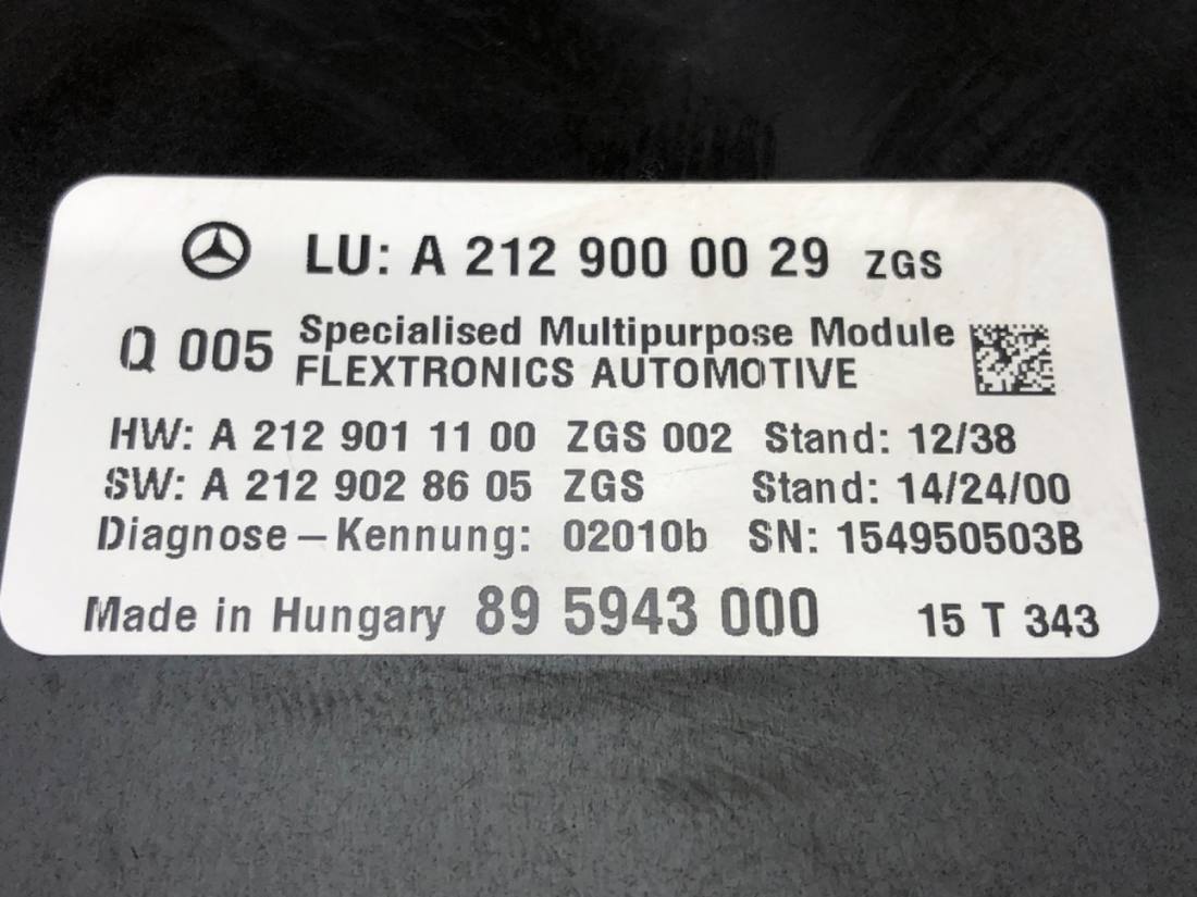 Блок керування модуль Mercedes E W212 A2129000029 — фото деталі 4
