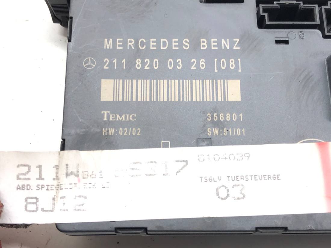 Блок керування модуль Mercedes E W211 2118200326 — фото деталі 3