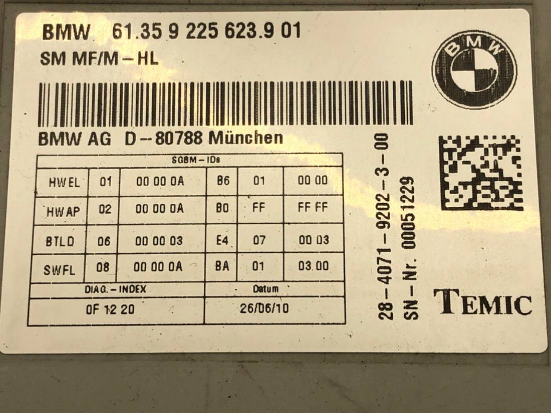 Блок керування модуль BMW 7 F01 9225623 — фото деталі 5