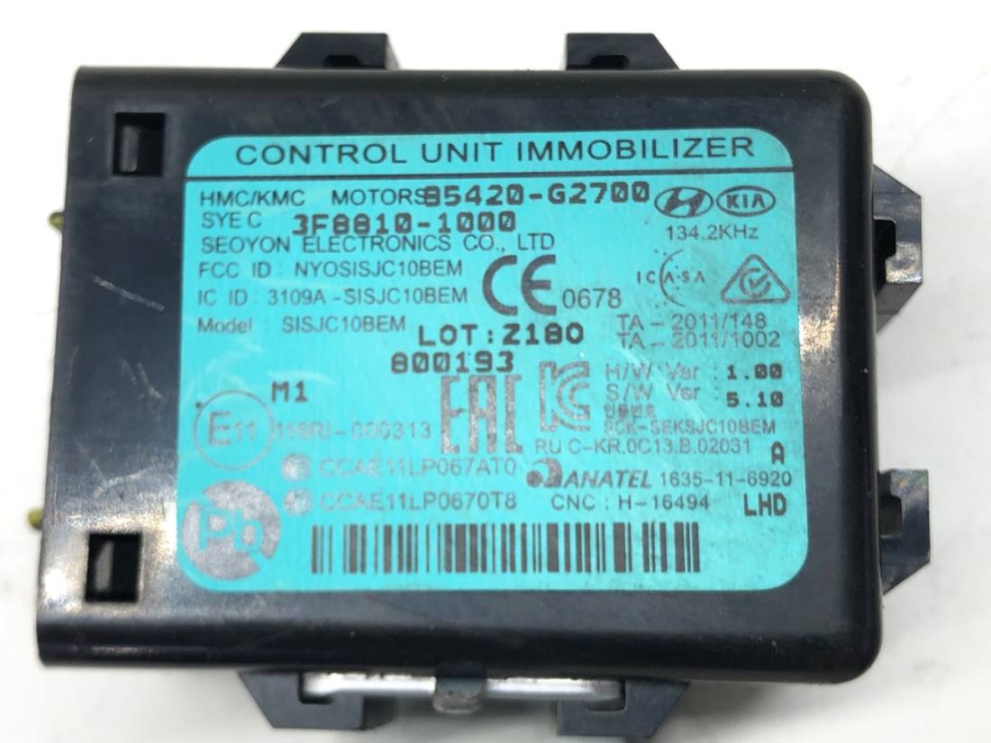 Блок управления модуль Hyundai I30 85420-G2700 — фото детали 4