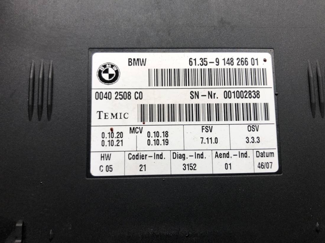 Блок керування модуль BMW 3 E90 9148266 — фото деталі 5