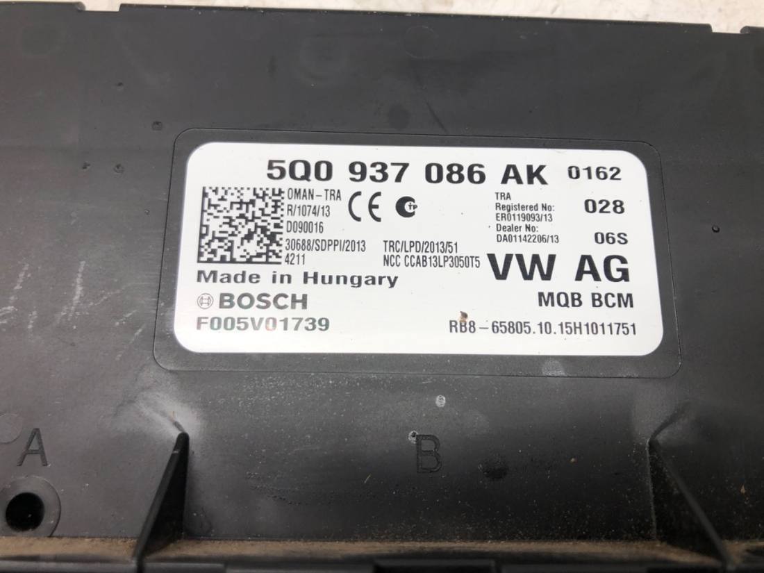 Блок керування модуль Volkswagen Golf 7 5Q0957086AK — фото деталі 5