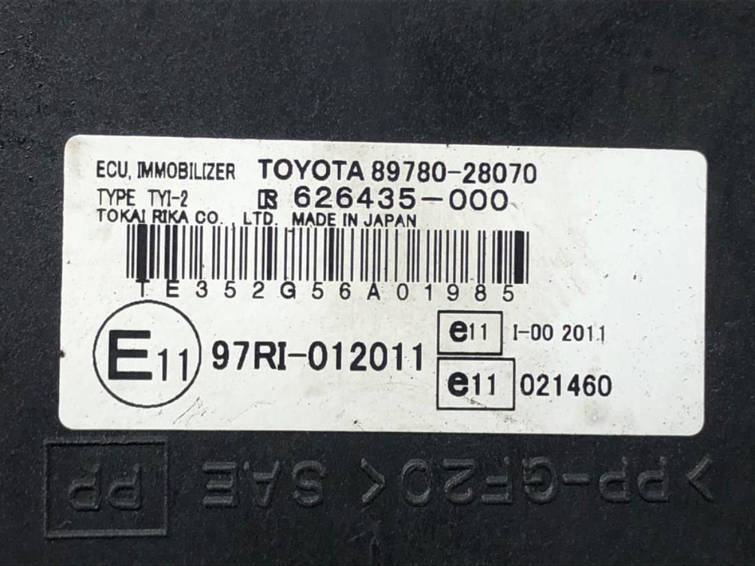 Блок керування модуль Toyota Previa 89780-28070 — фото деталі 4