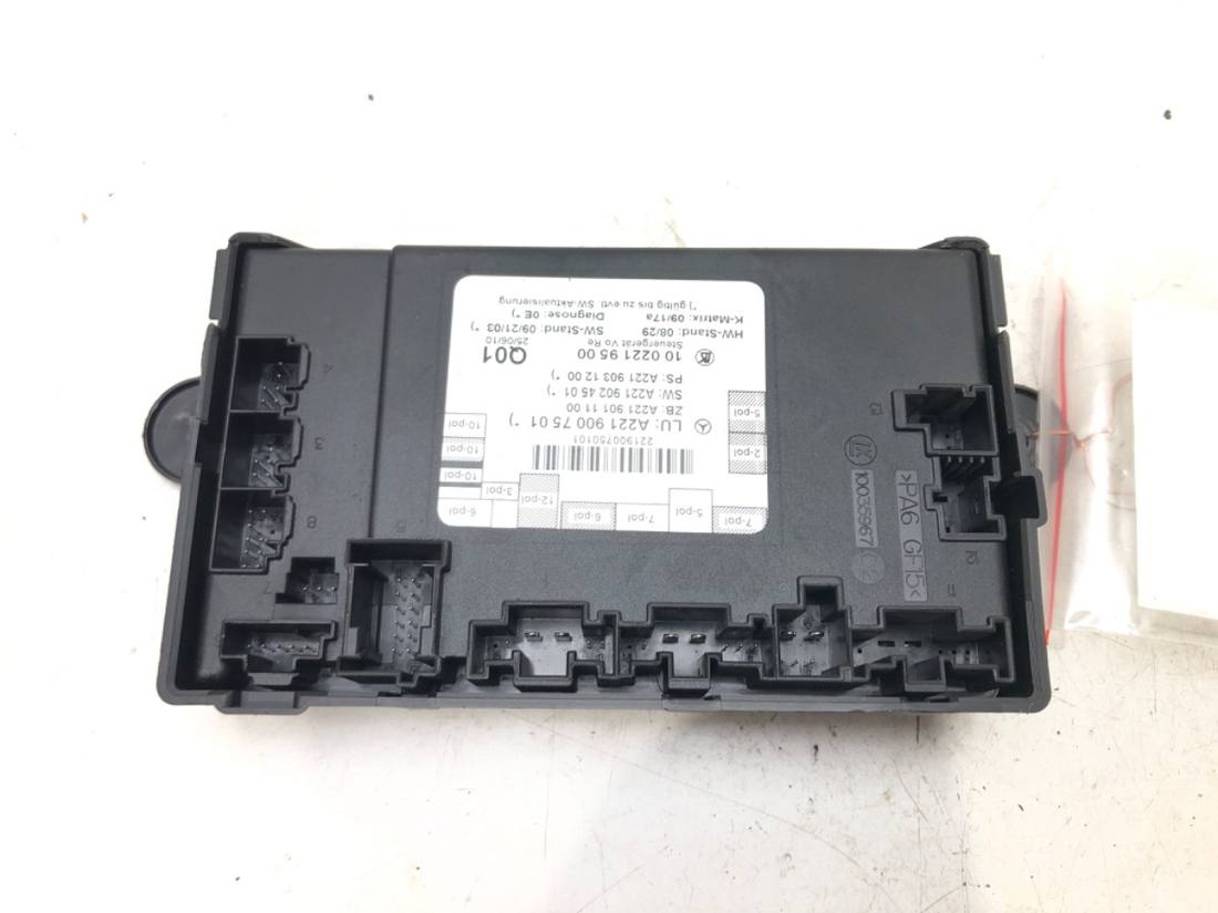 Блок керування модуль Mercedes S W221 A2219007501 — фото деталі 3