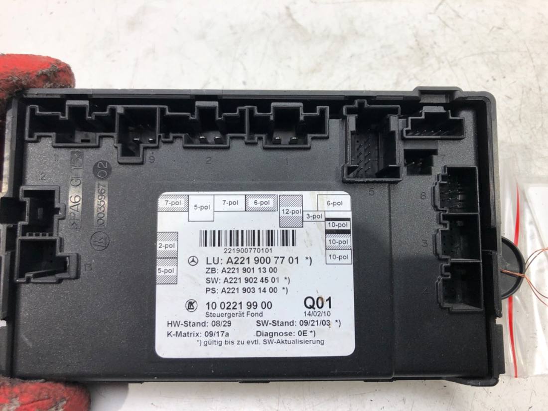 Блок керування модуль Mercedes S W221 A2219007701 — фото деталі 5