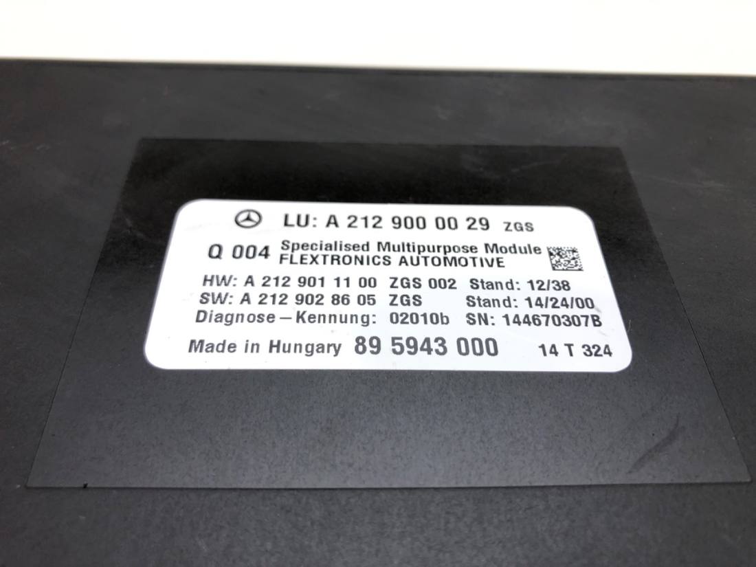 Блок керування модуль Mercedes E W212 A2129000029 — фото деталі 2