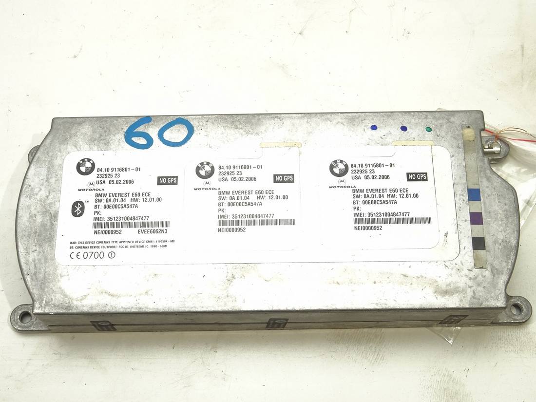 Блок керування модуль BMW 5 E60 9116801