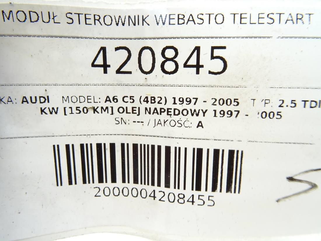 Блок керування модуль Audi A6 C5 — фото деталі 4
