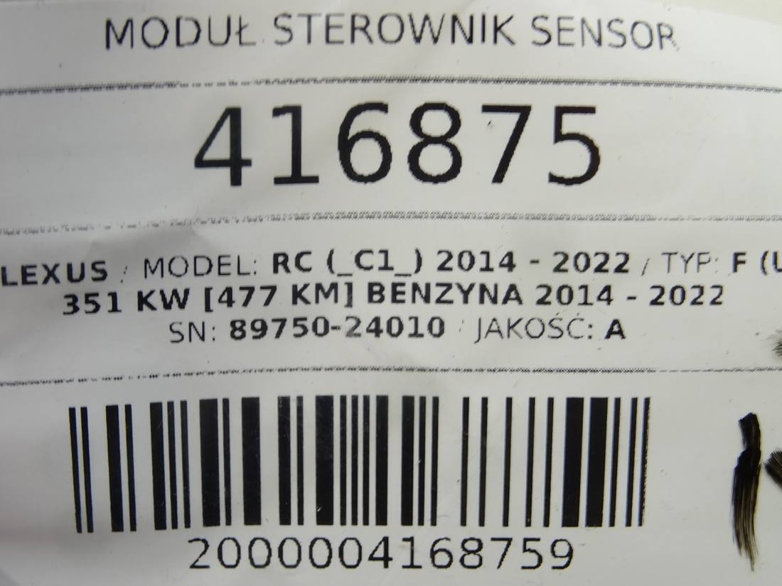 Блок керування модуль Lexus RC 89750-24010 — фото деталі 4
